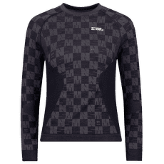 Tricou cu mânecă lungă Mons Royale Ascender Merino Seamless Long Sleeve Women Forged Iron / Black