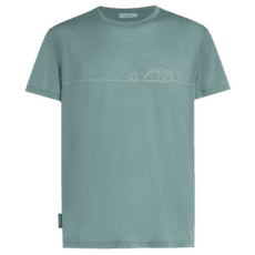 Tricou cu mânecă scurtă Icebreaker Merino Blend Core SS Tee Single Line Camp Men BLUE ASH