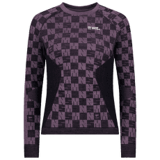 Tricou cu mânecă lungă Mons Royale Ascender Merino Seamless Long Sleeve Women Mauve / Black