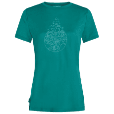 Tricou cu mânecă scurtă Icebreaker Merino 150 Tech Lite III SS Tee Hike Path Women TIDAL TEAL