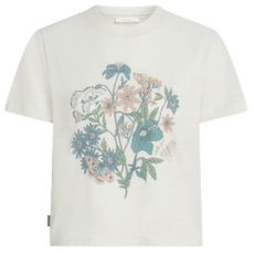 Tricou cu mânecă scurtă Icebreaker Merino 150 Tech Lite SS Crop Tee NZ Flora Women ECRU HTHR