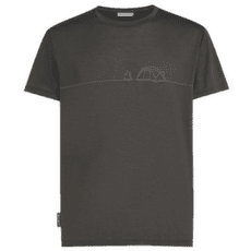 Tricou cu mânecă scurtă Icebreaker Merino Blend Core SS Tee Single Line Camp Men OBSIDIAN