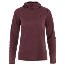 Tricou cu mânecă lungă Fjällräven Abisko Sun-hoodie Women Port