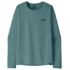 Tricou cu mânecă lungă Patagonia Long-Sleeved Cap Cool Daily Shirt  - Boardshort Logo Women Blue Sage - Light Blue Sage X-Dye