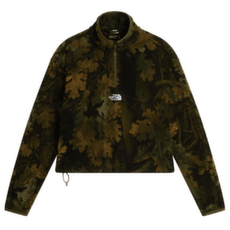 Jachetă The North Face NOVELTY LOGO GLACIER 1/4 ZIP - PRINT WOMEN T2Z WOODLAND GREEN YOSEMITE OAK PRINT