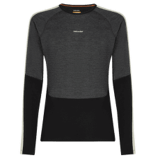 Tricou cu mânecă lungă Icebreaker Merino 200 Oasis+ LS Crewe Men BLACK/JET HTHR/UNDYED/CB
