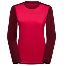 Tricou cu mânecă lungă La Sportiva TOUR LONG SLEEVE Women Azalea/Redwood