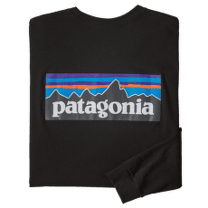 Tricou cu mânecă lungă Patagonia Long-Sleeved P-6 Logo Responsibili-Tee Men Black