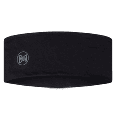 Bandă pentru cap Buff Lightweight Merino Wool Headband SOLID BLACK