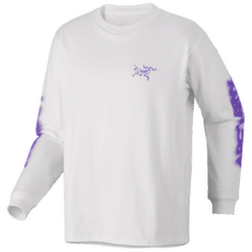 Tricou cu mânecă lungă Arcteryx Kragg Cotton Dream State LS Men White Light / Violec