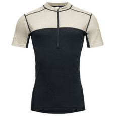 Tricou cu mânecă scurtă Devold Lauparen Merino 190 Zip Tee Men 010C RAW WHITE/INK/BLACK