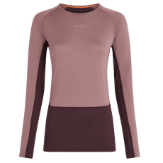 Tricou cu mânecă lungă Icebreaker Merino 260 ZoneKnit™ LS Crewe Women JAVA/SUMMIT/CB