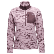 Pulover Black Diamond Rift HZ Fleece Jacket Women Relief-Meadow Rose-Fig