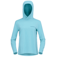 Tricou cu mânecă lungă Norrona femund tech Hood Women Aqua Haze