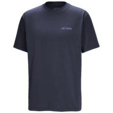 Tricou cu mânecă scurtă Arcteryx Kragg SL Cotton Blurred Bird SS Men Black Sapphire