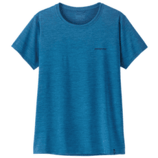 Tricou cu mânecă scurtă Patagonia Cap Cool Daily Shirt - Boardshort Logo Women Aquatic Blue - Light Aquatic Blue X-Dye