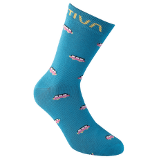 Șosete La Sportiva OUTDOOR FUN SOCKS Turchese/Fucsia