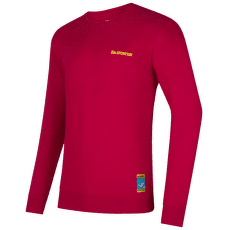 Hanorac La Sportiva CLIMBING ON THE MOON Sweatshirt Men Fucsia/Giallo