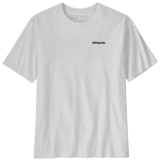 Tricou cu mânecă scurtă Patagonia P-6 Logo Responsibili Tee Men White