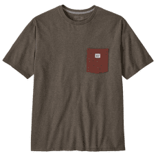 Tricou cu mânecă scurtă Patagonia Shop Sticker Pocket Responsibili-Tee Men Marlow Brown