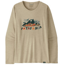 Tricou cu mânecă lungă Patagonia L/S Cap Cool Daily Graphic Shirt Women Fitz Roy Foliage: Pumice X-Dye