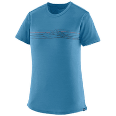 Tricou cu mânecă scurtă Patagonia Cap Cool Merino Graphic Shirt Women Strata Stripe: Shore Blue