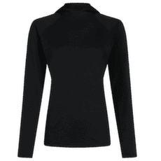 Tricou cu mânecă lungă Icebreaker MerinoFine 150 Ace LS Hoodie Women BLACK