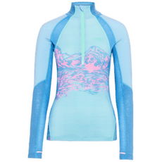 Tricou cu mânecă lungă Kari Traa RACHEL HZ WAVE/BRIGHT TURQUOISE