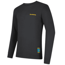 Hanorac La Sportiva CLIMBING ON THE MOON Sweatshirt Men Carbon/Giallo
