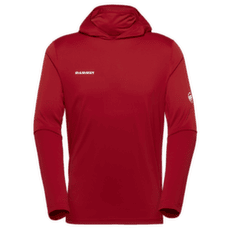 Tricou cu mânecă lungă Mammut SELUN FL SUN HOODY MEN 3818 dark mammut red