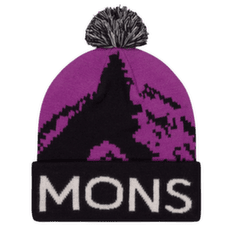 Căciuli Mons Royale Mtn Pixel Merino Pom Pom Beanie Purple Bolt / Black