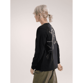 Tricou cu mânecă lungă Arcteryx Kragg Cotton Bird Crew LS Women Lt Moondrop