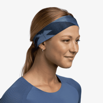 Bandă pentru cap Buff Coolnet UV Slim Headband AHIN AZURE