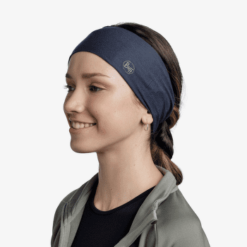 Bandă pentru cap Buff CoolNet UV+® Headband Solid Black SOLID NIGHT BLUE