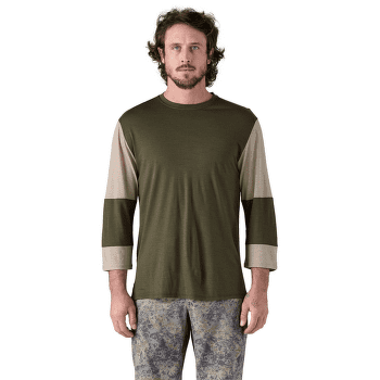 Tricou cu mânecă scurtă Patagonia Merino 3/4 Sleeve Bike Jersey Men Black