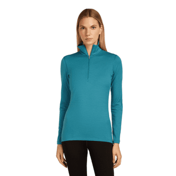 Tricou cu mânecă lungă Icebreaker Merino 200 Oasis LS Half Zip Women Black