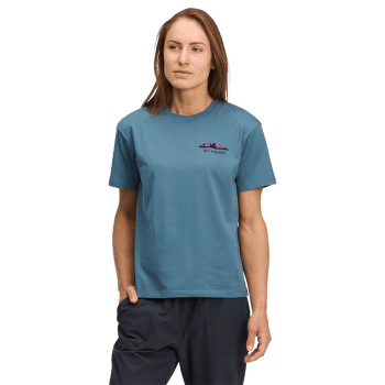 Tricou cu mânecă scurtă Black Diamond Mountainscape SS Tee Women Creek Blue