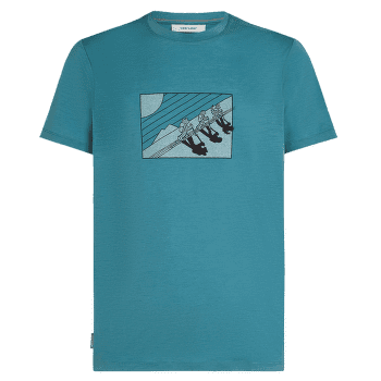 Tricou cu mânecă scurtă Icebreaker Merino 150 Tech Lite SS Tee In The Wild Men TOPAZ