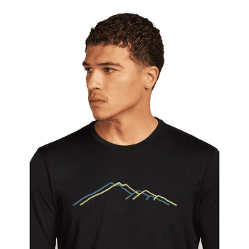 Tricou cu mânecă lungă Icebreaker Merino 150 Tech Lite LS Tee Rainer Ridge Men BLACK