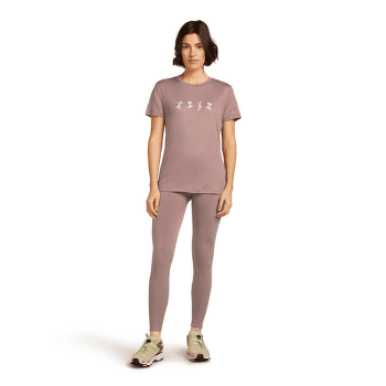 Tricou cu mânecă scurtă Icebreaker Merino 150 Tech Lite SS Tee Snow Day Women TOPAZ