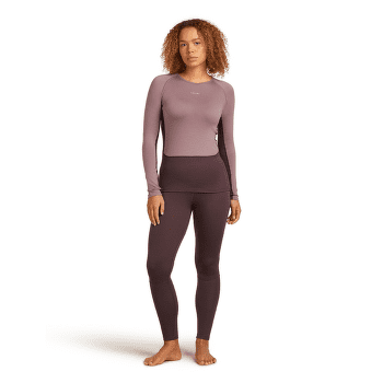 Tricou cu mânecă lungă Icebreaker Merino 260 ZoneKnit™ LS Crewe Women JAVA/SUMMIT/CB