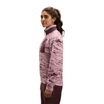 Pulover Black Diamond Rift HZ Fleece Jacket Women Relief-Meadow Rose-Fig