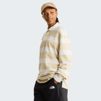 Tricou cu mânecă lungă The North Face Rugby Polo Sweatshirt Unisex JZU TRANSCENDENT GREY/ENDLESS DUSK