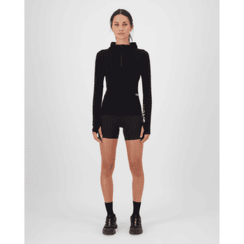 Tricou cu mânecă lungă Mons Royale Bella Merino Long Sleeve Hood Women Black