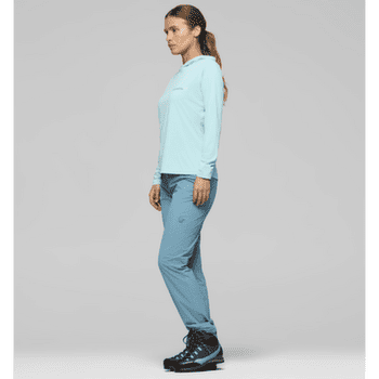Tricou cu mânecă lungă Norrona femund tech Hood Women Aqua Haze