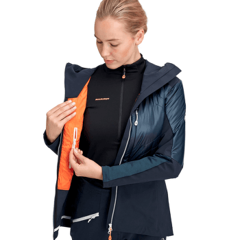 Jachetă Mammut Eisfeld SO Hybrid Hooded Jacket Women azalea