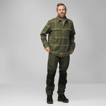 Cămașă cu mânecă lungă Fjällräven Övik Twill Shirt Men Dark Navy-Chestnut