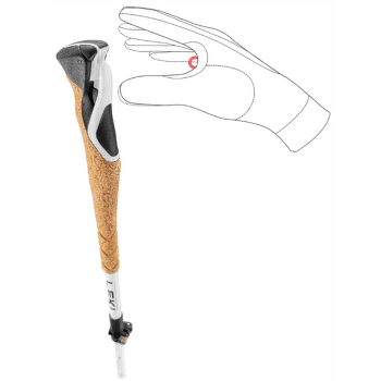 Gaură Leki Cross Trail FX Superlite Compact white-ferra-black