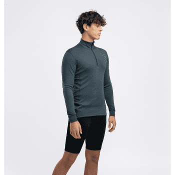Tricou cu mânecă lungă Aclima WarmWool Mock Neck Shirt Men Green Gables