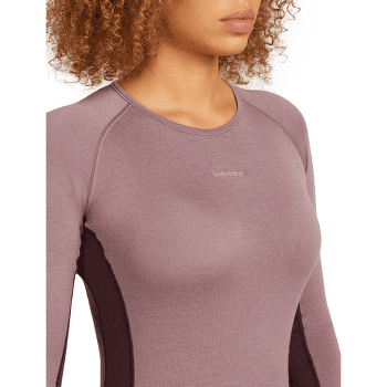 Tricou cu mânecă lungă Icebreaker Merino 260 ZoneKnit™ LS Crewe Women JAVA/SUMMIT/CB